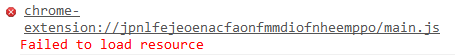 chrome-extension://jpnlfejeoenacfaonfmmdiofnheemppo/main.js Failed to load resource