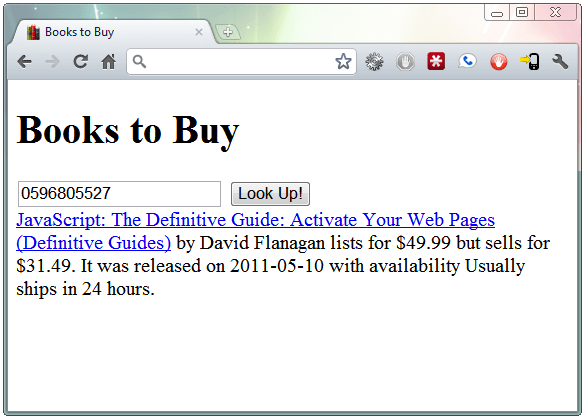 JavaScript: The Definitive Guide: Activate Your Web Pages (Definitive Guides) by David Flanagan lists for $49.99 but sells for $31.49. It was released on 2011-05-10 with availability Usually ships in 24 hours.