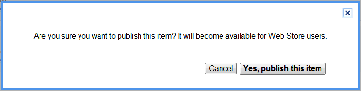 Publish confirmation image